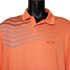 Greg Norman for Tasso Elba Peach Golf Polo Shirt